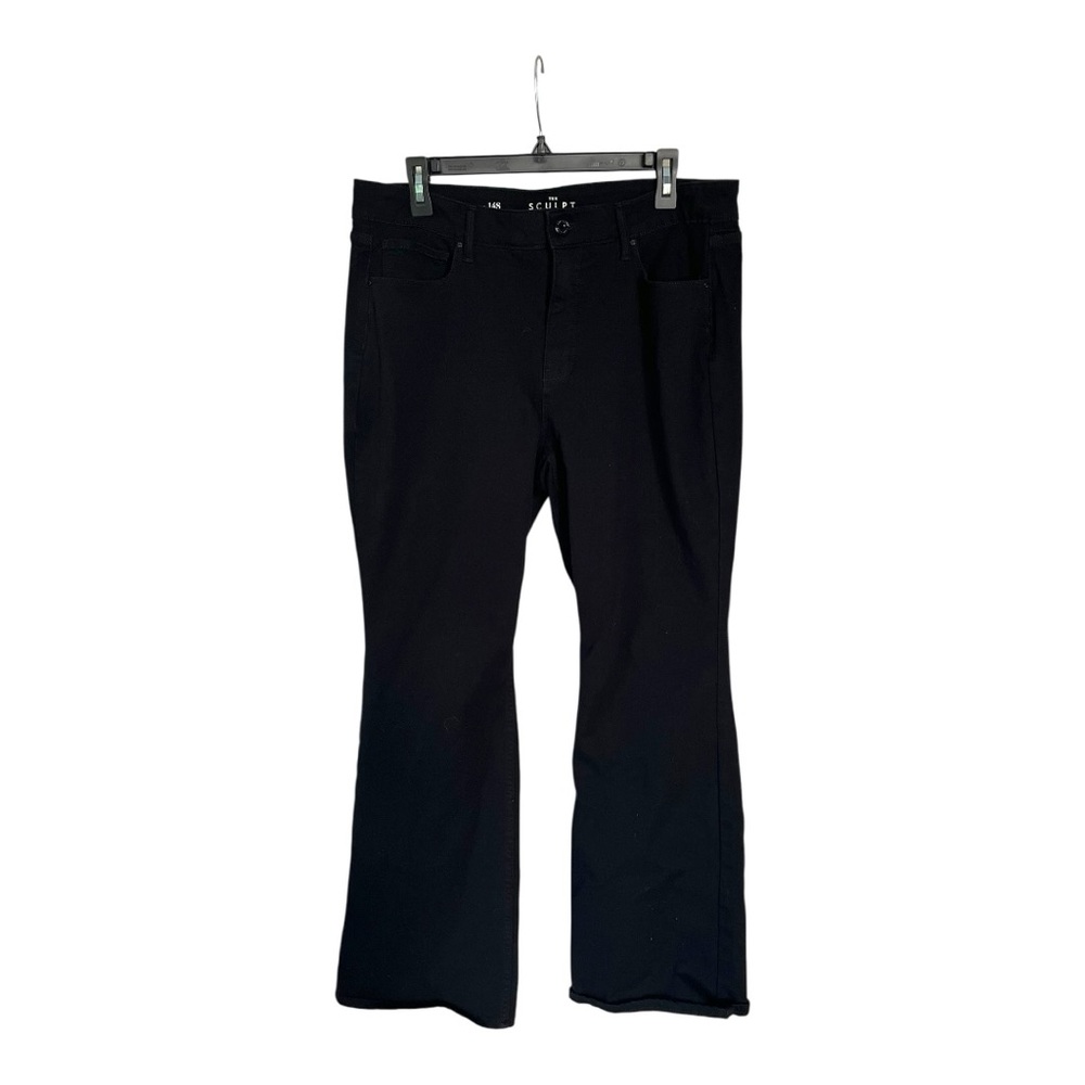 White House Black Market size 14S The Sculpt skinny flare black jeans